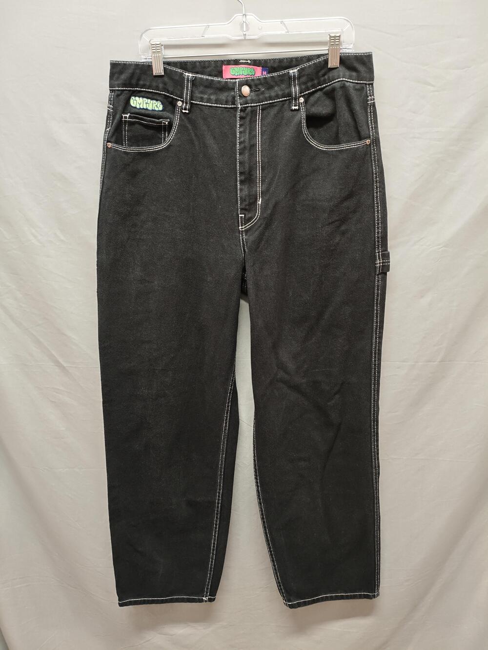 Cmpure Jeans Youth 14 Black Carpenter Contrast Stitch Skate Pants Streetwear
